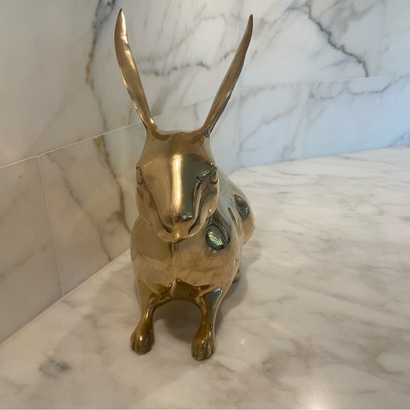 Large Brass Bunny Rabbit - Vintage - Picture 8 of 8